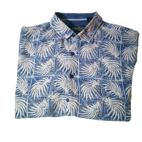 Nat Nast Silk Blend Men's Camp Shirt Tropical Hawaiian Short Sleeve Shirt XL - Picture 3 of 5